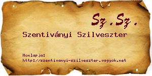 Szentiványi Szilveszter névjegykártya