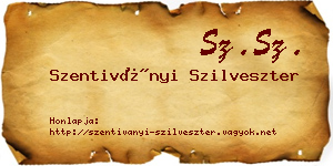 Szentiványi Szilveszter névjegykártya